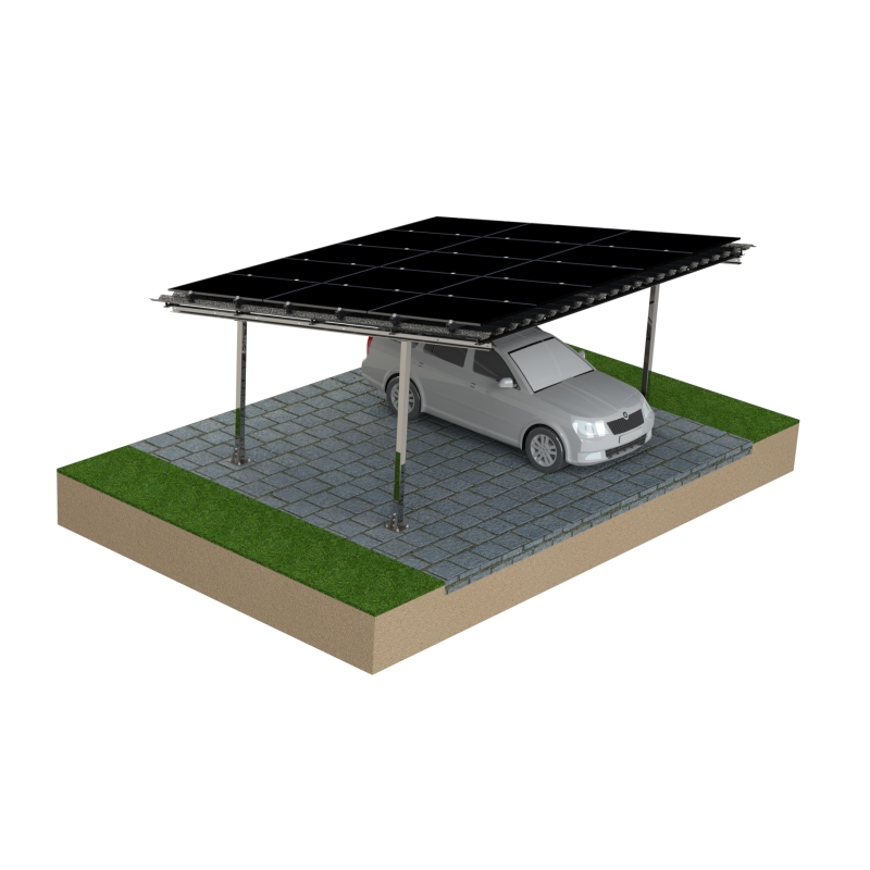 Carport stalowy dwupodporowy
