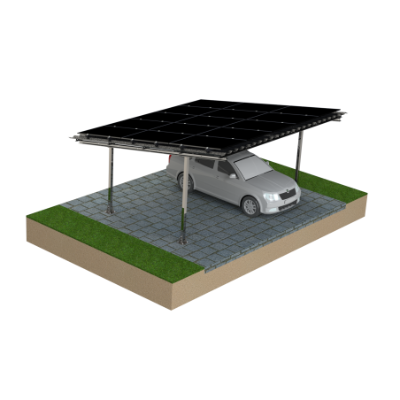 Carport stalowy dwupodporowy