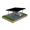 Carport stalowy dwupodporowy